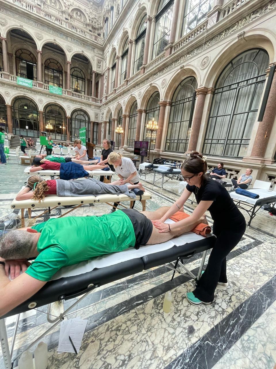 Louise providing professional massage therapy